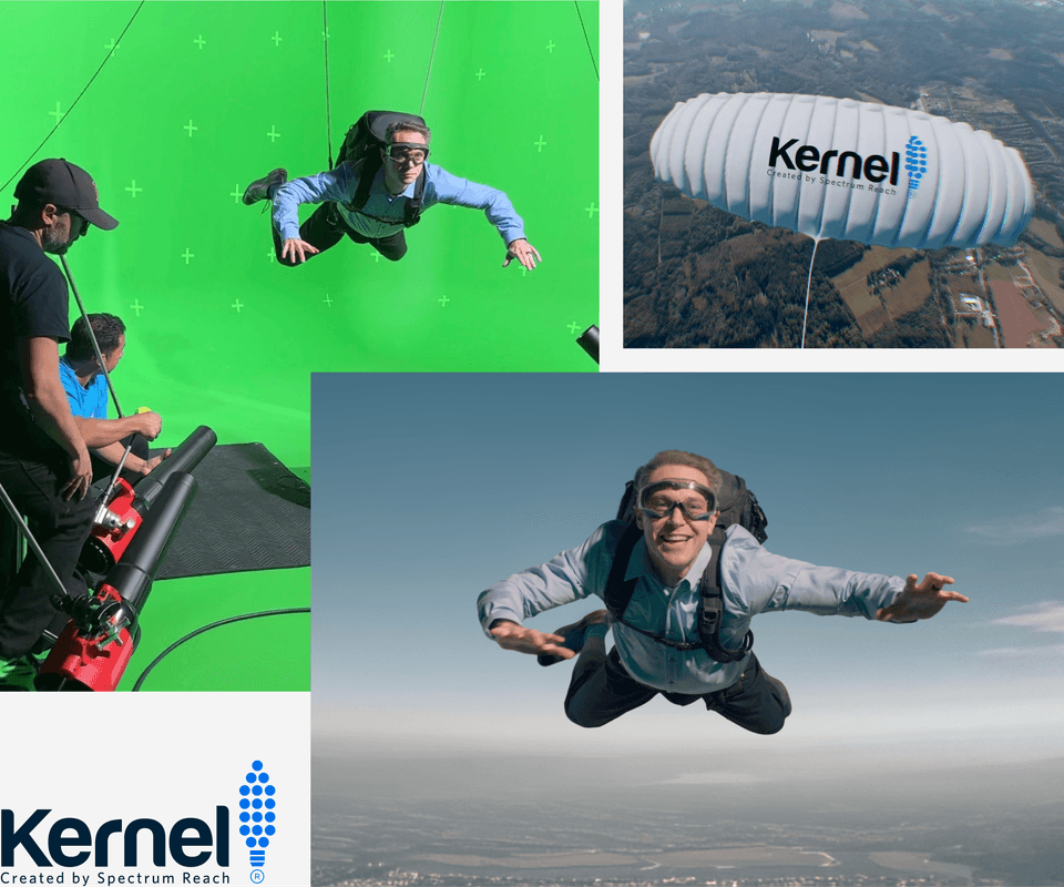 behind the scenes skydiving shot