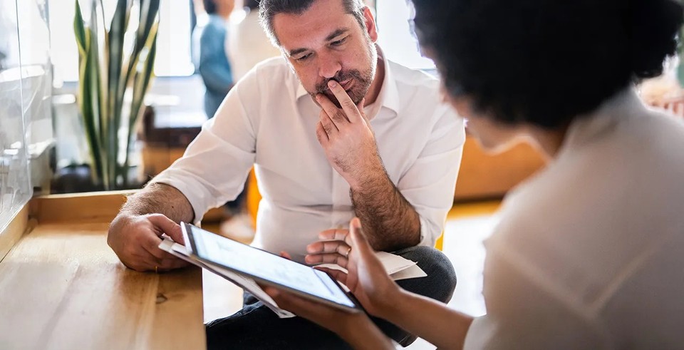 Coworkers collaborating